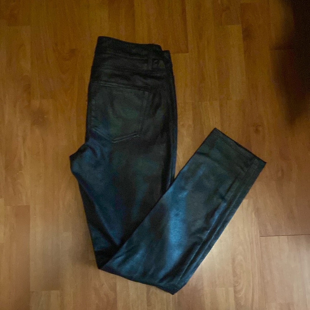 Black coated pants